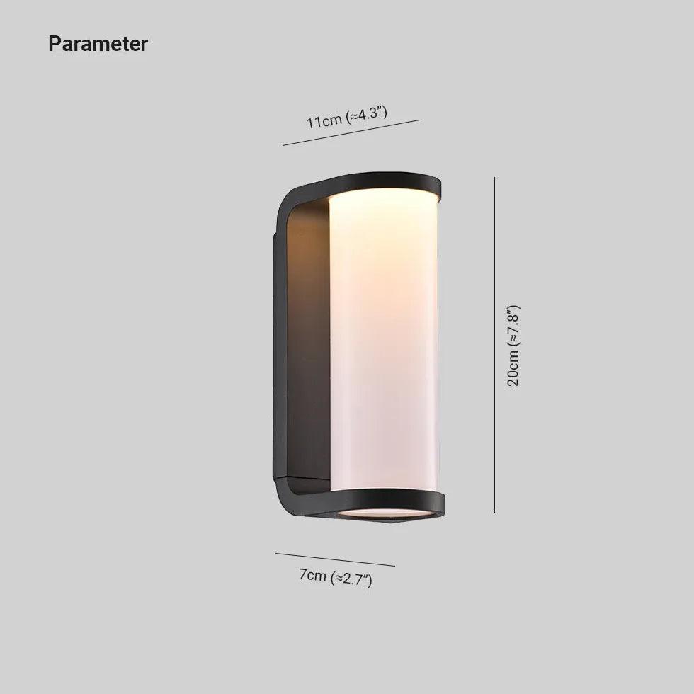 Utelampe i aluminium med LED og sylindrisk design | livraina