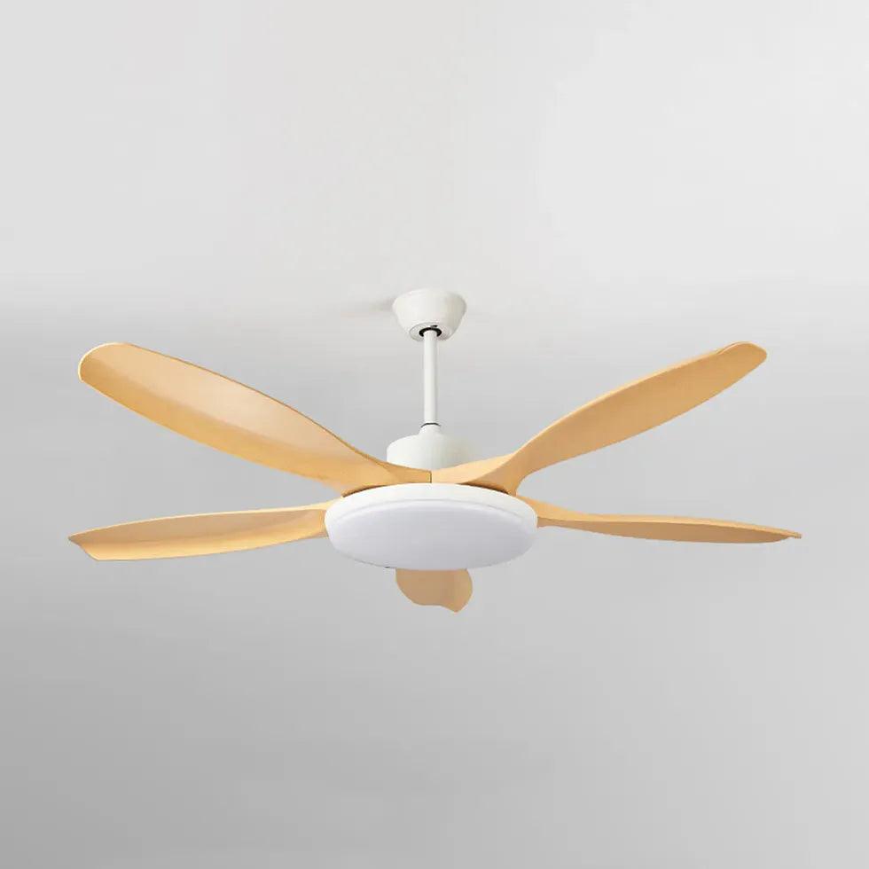 Energieeffizienter Deckenventilator mit Holzflügeln und Licht | livraina