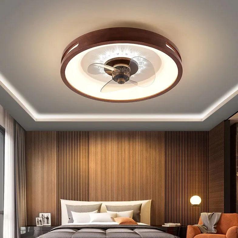 Fából készült mennyezeti ventilátor lámpával hálószobába | livraina