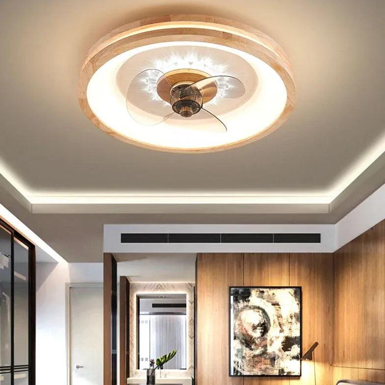Fából készült mennyezeti ventilátor lámpával hálószobába | livraina
