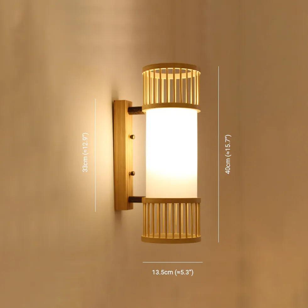 廊下用日本風竹製ウォールライト | livraina