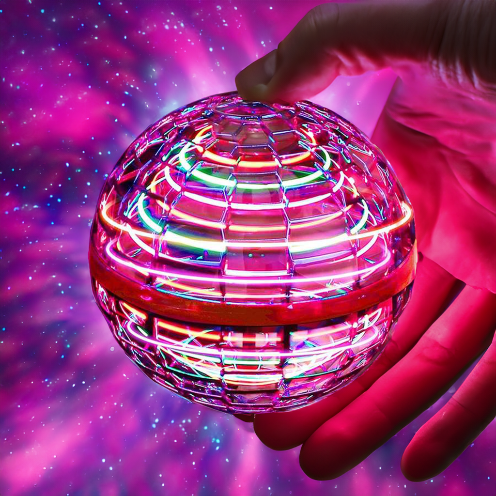 Vortex Orb Pelota voladora — boomerang giroscópico RGB recargable por USB