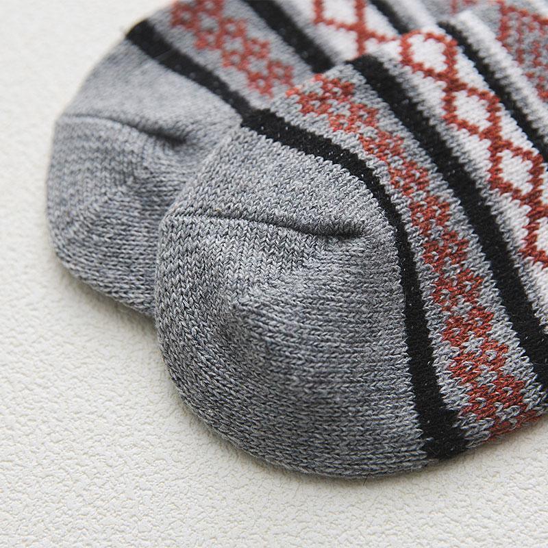 Wool Blend Nordic Socks — Scandinavian Pattern Winter Warmth