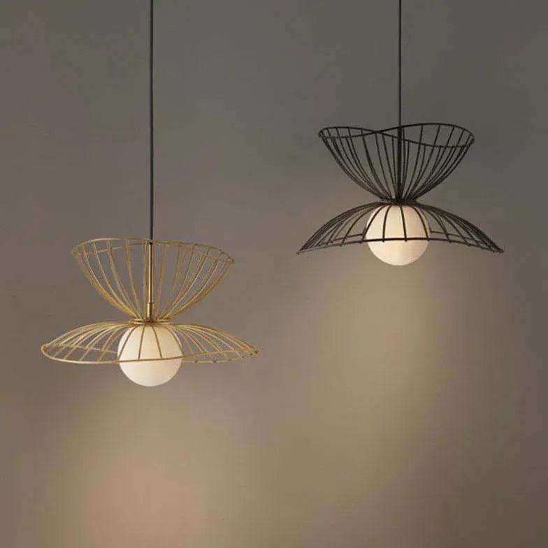 Kreativ LED-taklampa i järn med hattdesign | livraina