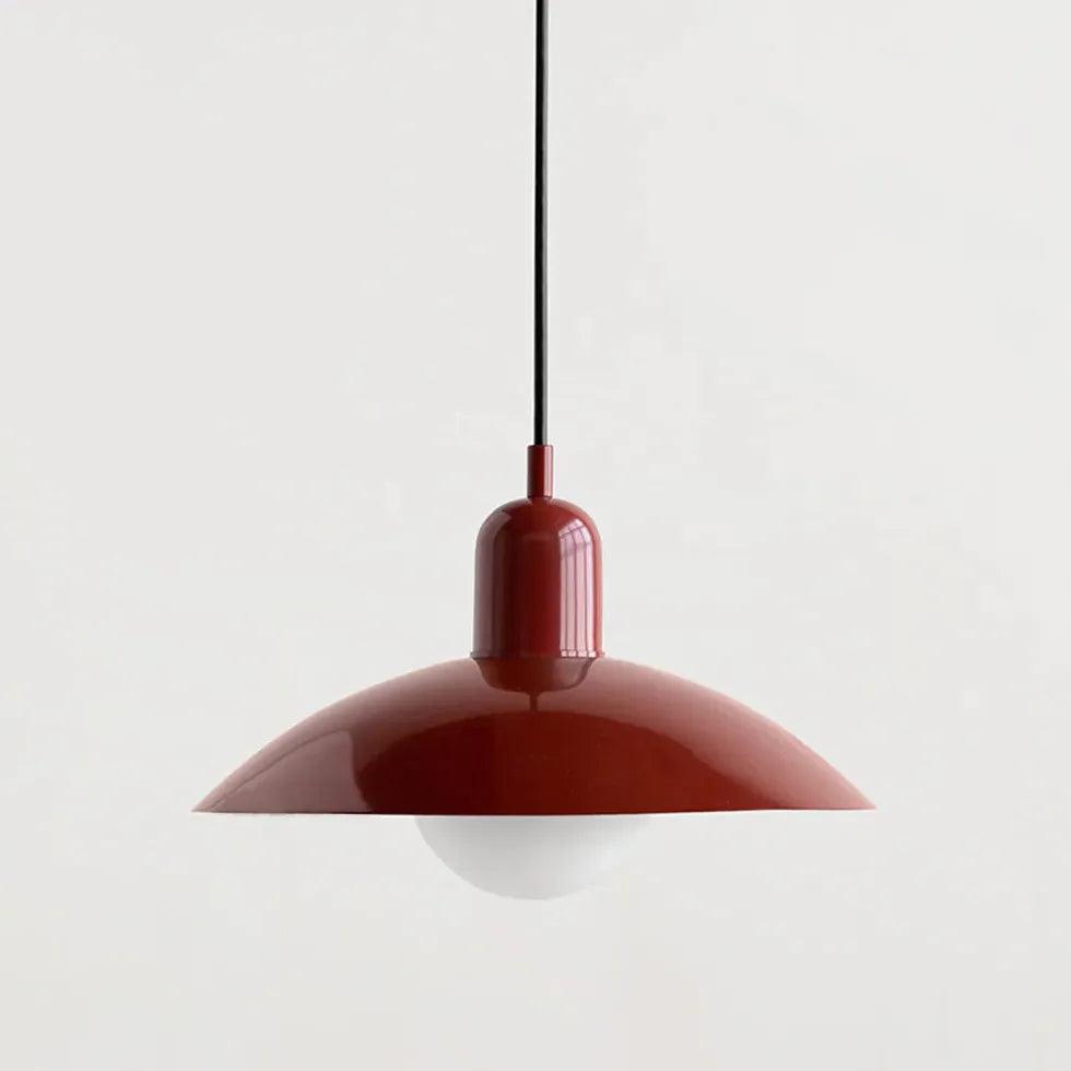 Lámpara colgante de metal rojo resistente a la corrosión para cafetería | livraina
