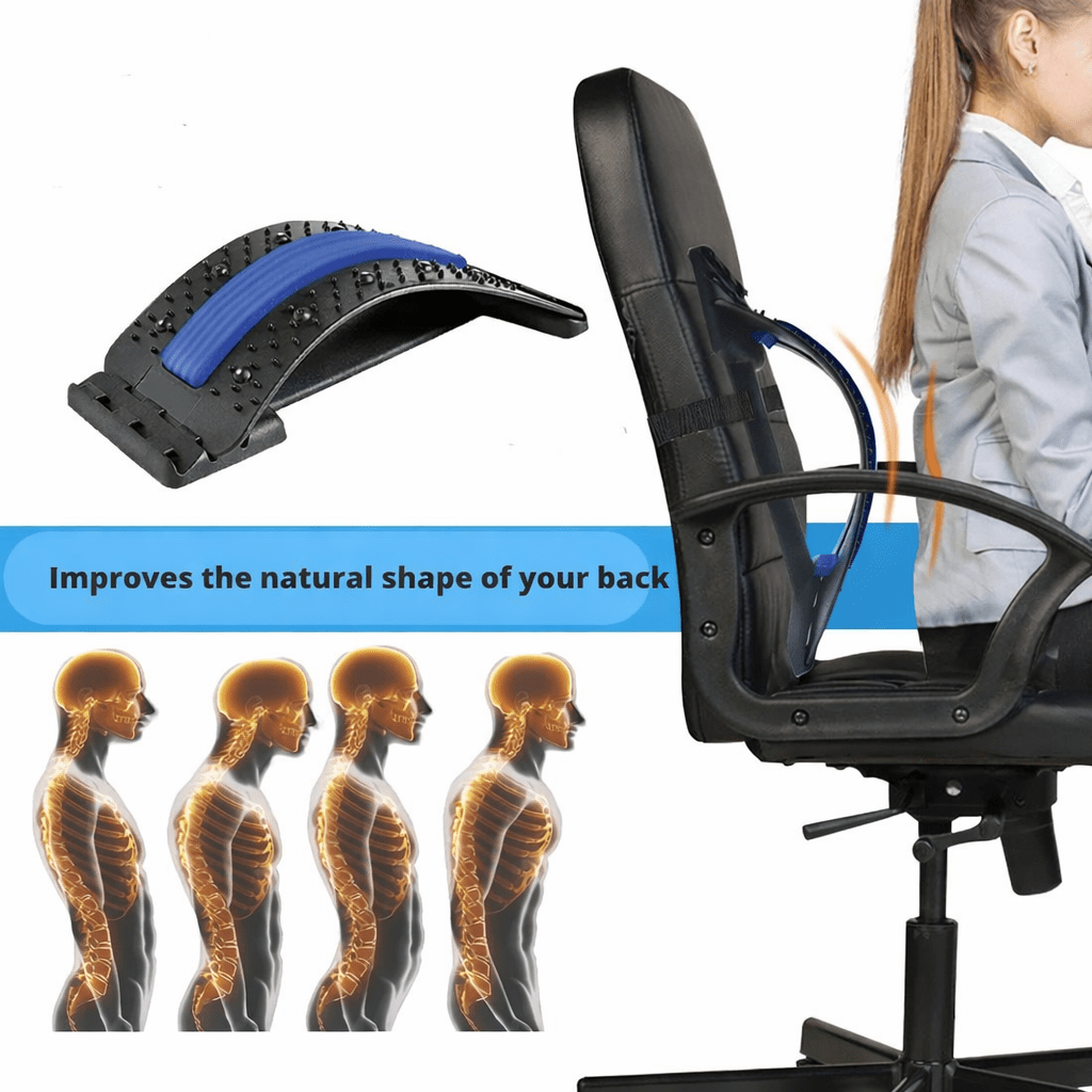 ممدد الظهر المريح SpineEase — دعم الوضعية وتدليك