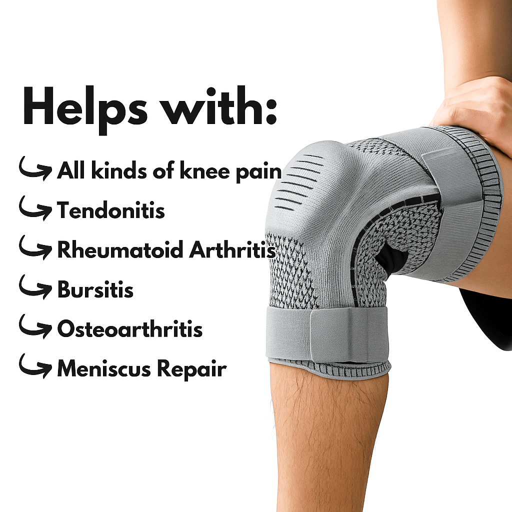 Soporte de rodilla FlexStride — alivio estabilizador del dolor y soporte articular