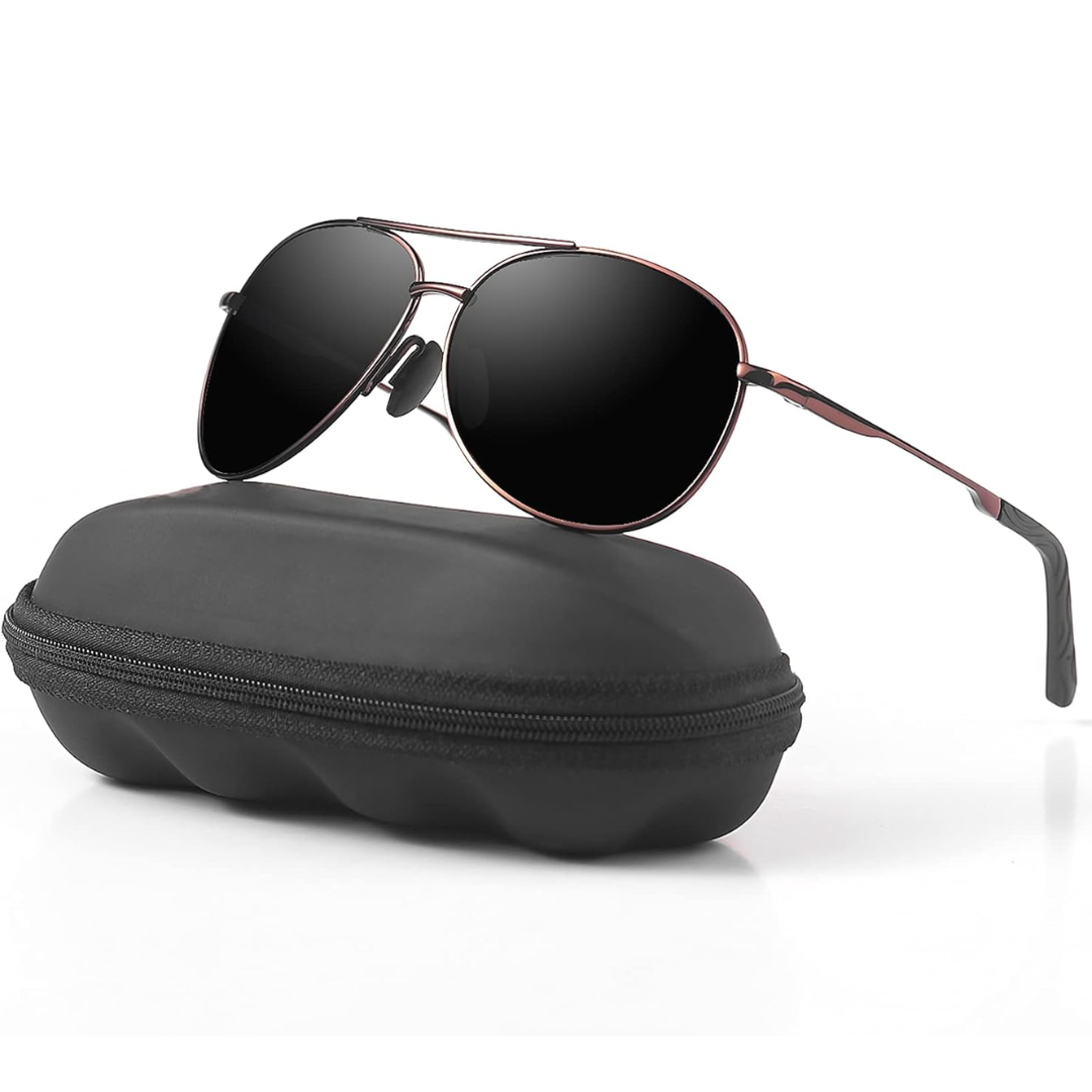 Polarisierte Aviator-Sonnenbrille Joey – UV400-Schutz durch umfassende Linsenabdeckung