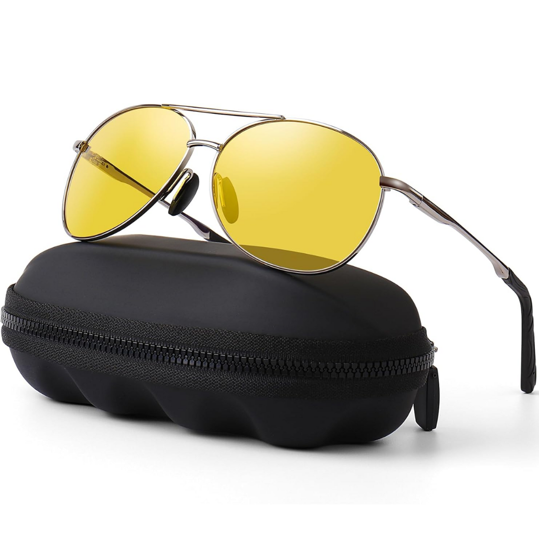 Polarisierte Aviator-Sonnenbrille Joey – UV400-Schutz durch umfassende Linsenabdeckung