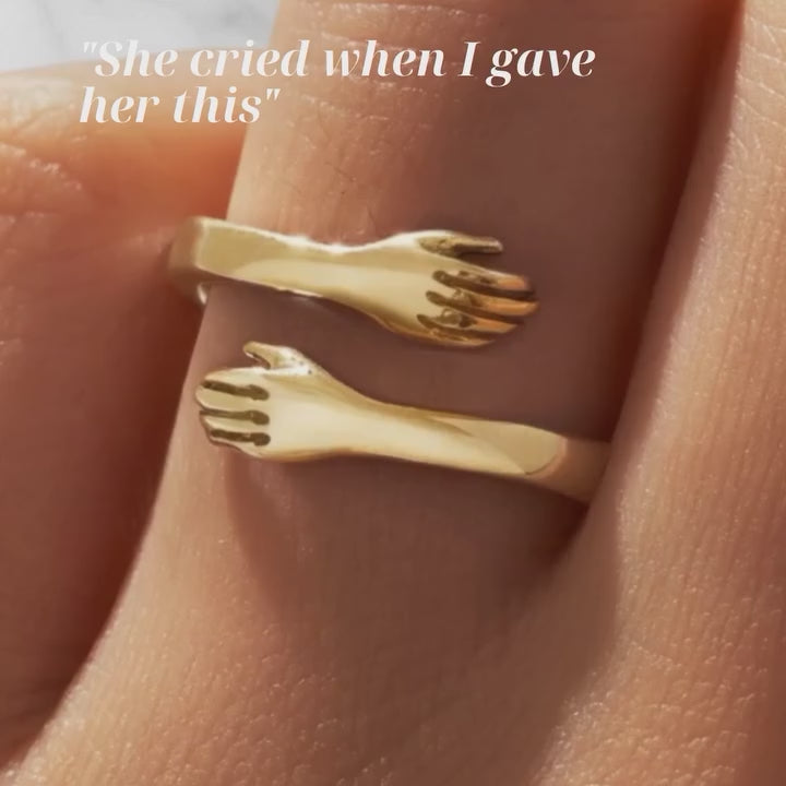 NovaForge Hug Ring — Stainless Steel, Gold or Silver Finish