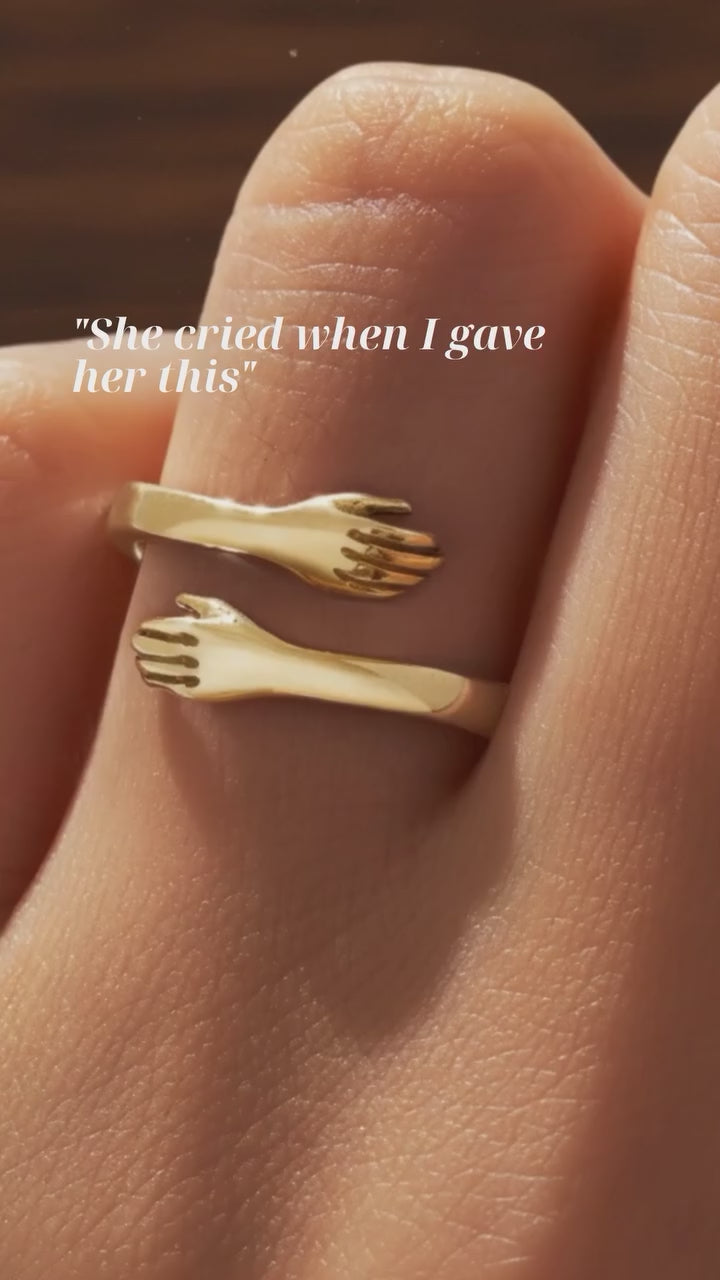 NovaForge Hug Ring — Stainless Steel, Gold or Silver Finish