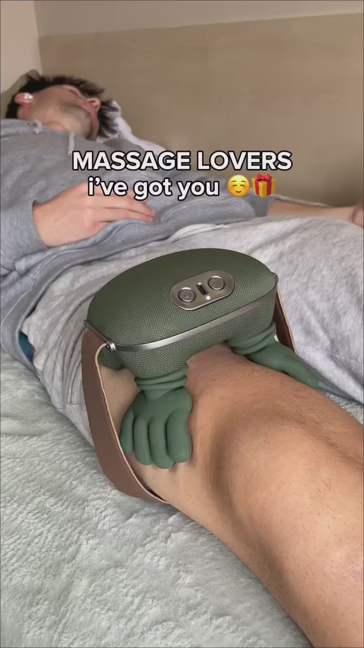 PulseFlex portabel handmassageapparat — värme, USB-uppladdningsbar