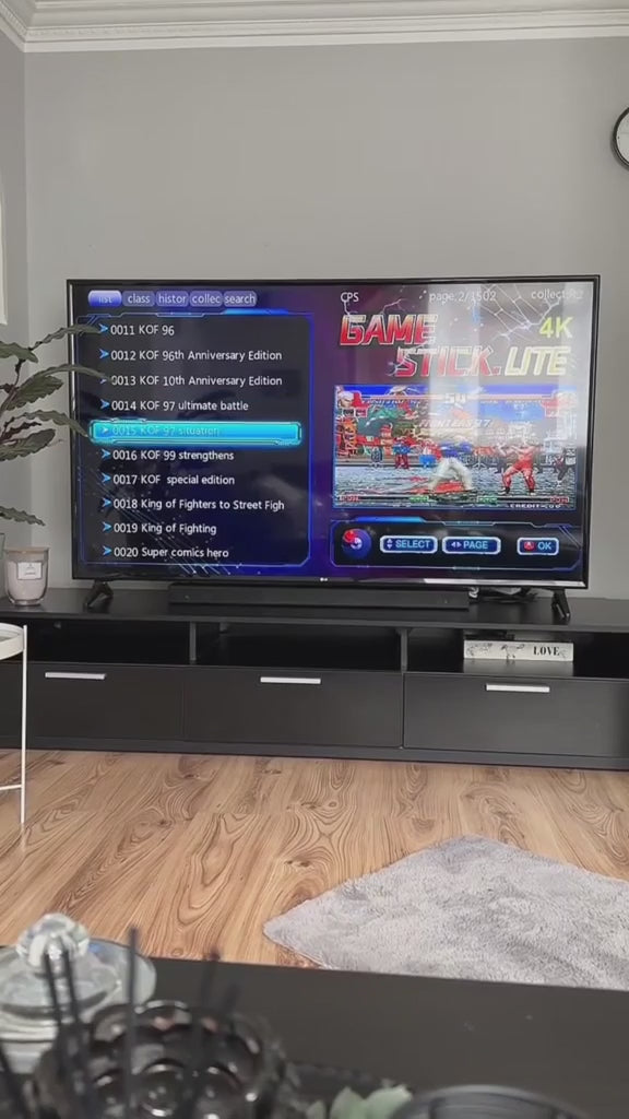 4K-TV-Stick — 64 GB Speicher, über 20.000 Retro-Spiele, zwei kabellose Controller
