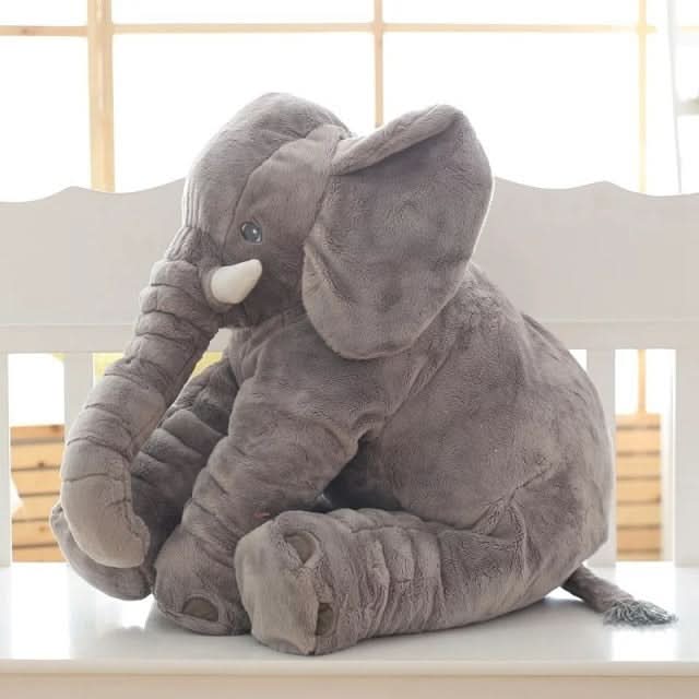 Plyšový polštářek ve tvaru slona CuddlePals — měkký mazlící polštář pro děti