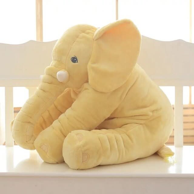 Plyšový polštářek ve tvaru slona CuddlePals — měkký mazlící polštář pro děti