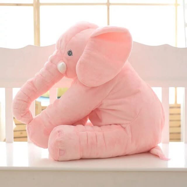 Plyšový polštářek ve tvaru slona CuddlePals — měkký mazlící polštář pro děti