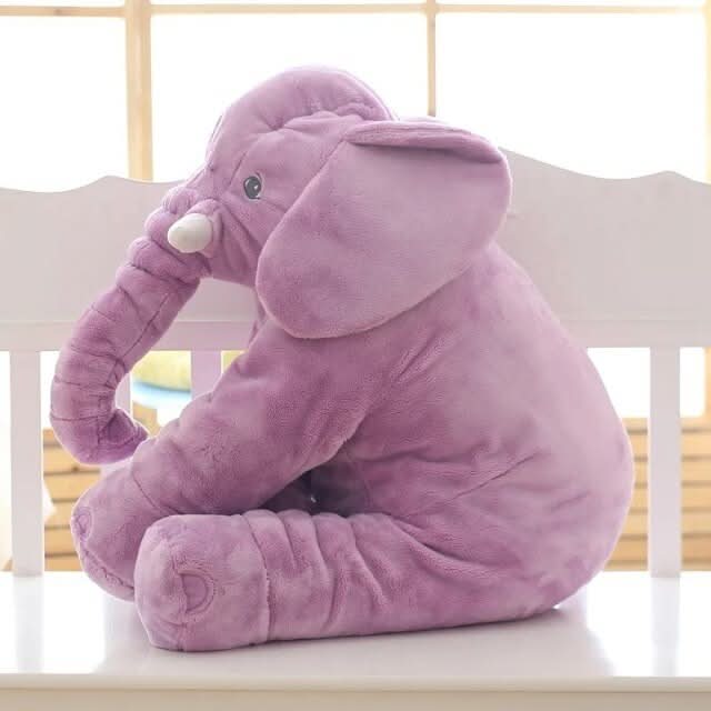 Plyšový polštářek ve tvaru slona CuddlePals — měkký mazlící polštář pro děti