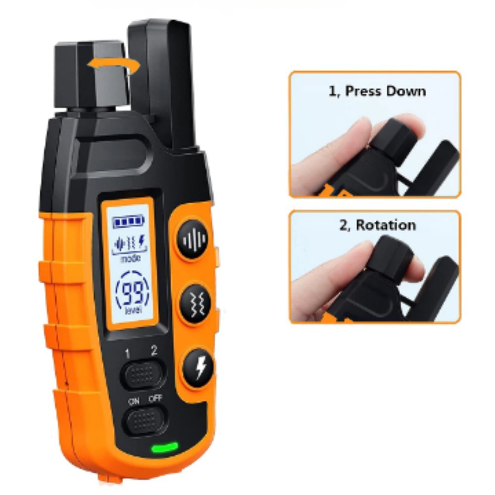 ProTrain Waterproof Outdoor Dog Training Collar — Beep, Vibration, Adjustable Shock Levels