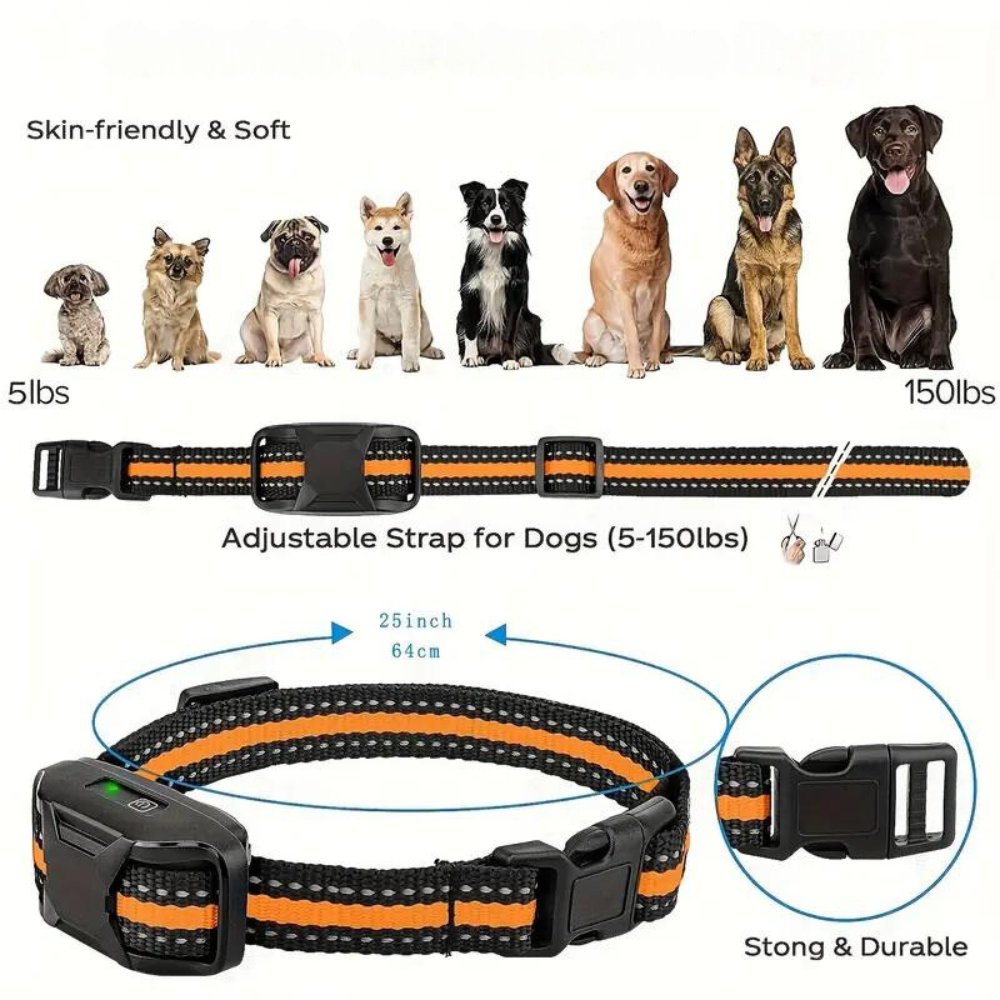 ProTrain Waterproof Outdoor Dog Training Collar — Beep, Vibration, Adjustable Shock Levels