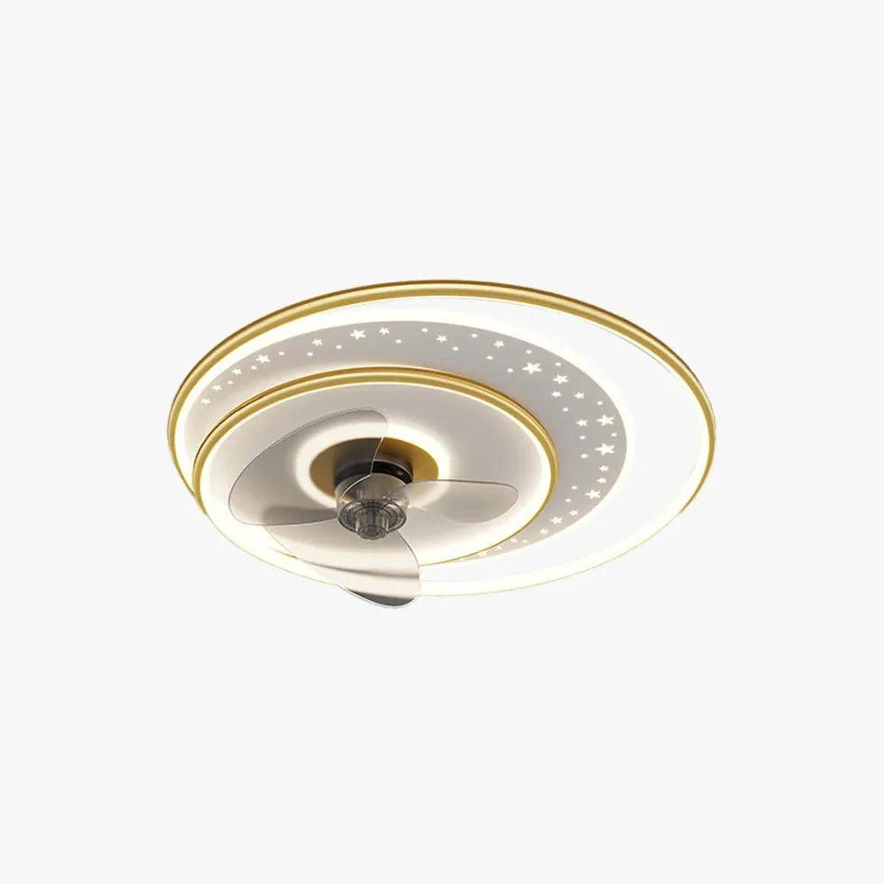 Runde Deckenleuchte mit Deckenventilator | livraina