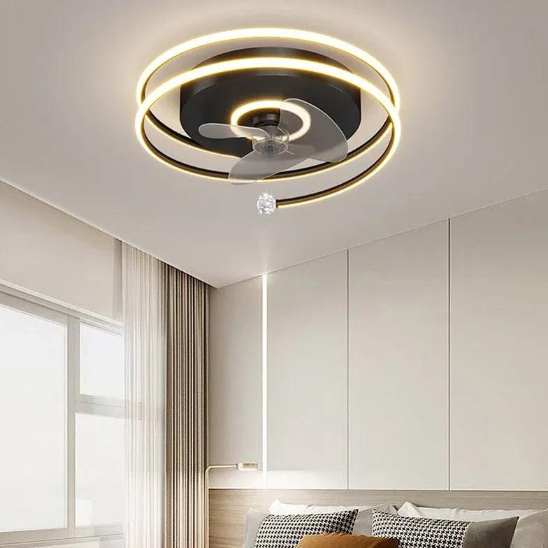 Runde Deckenleuchte mit Deckenventilator | livraina