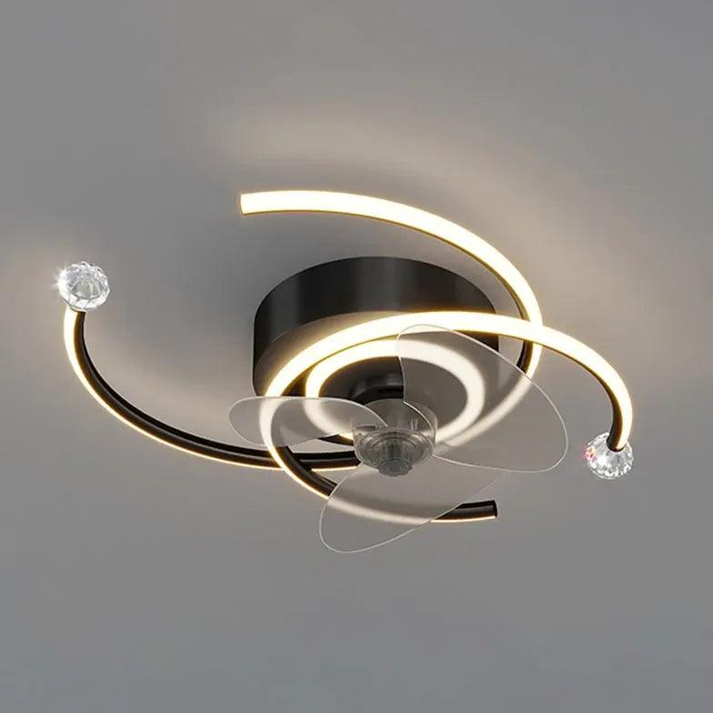 Runde Deckenleuchte mit Deckenventilator | livraina