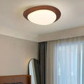 Creatieve kiezelvormige houten led-plafondlamp voor de slaapkamer | livraina
