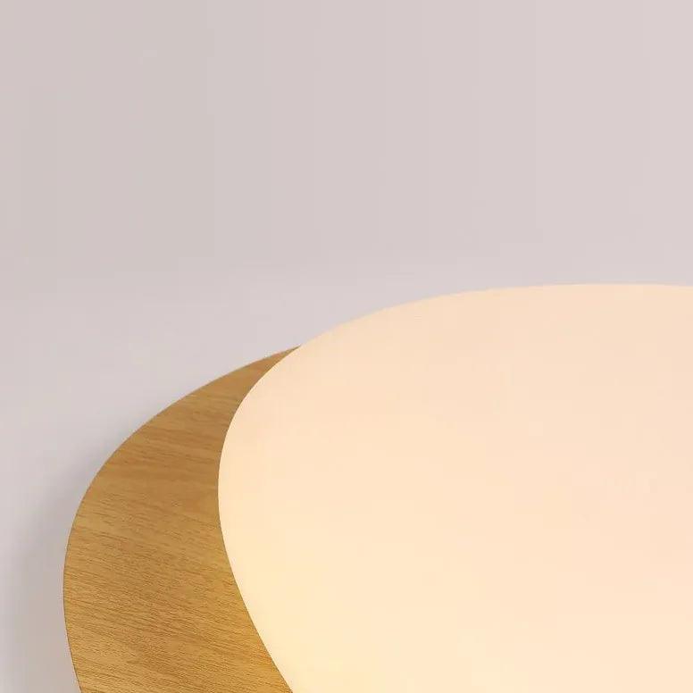 Creatieve kiezelvormige houten led-plafondlamp voor de slaapkamer | livraina