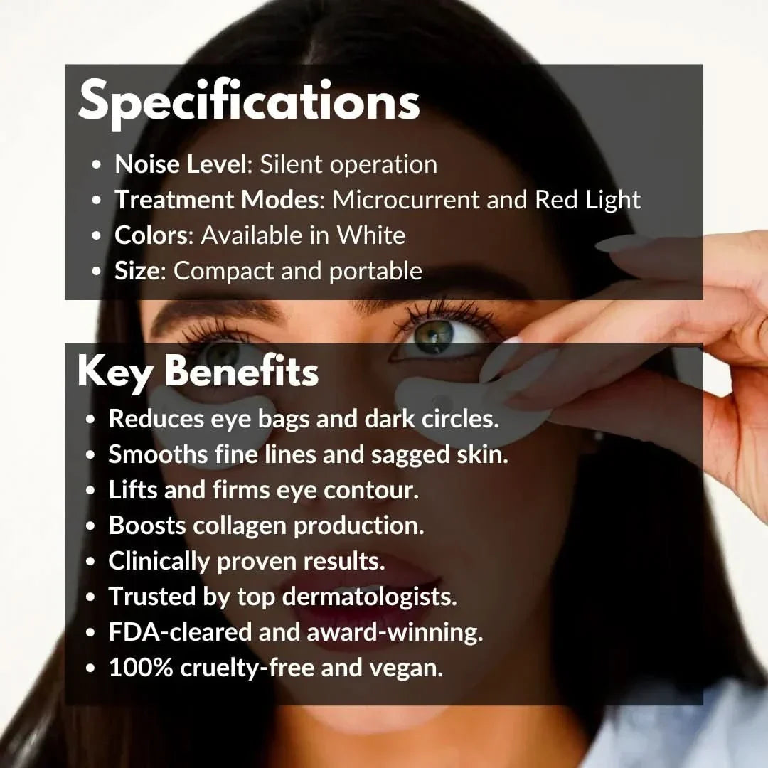 Lumina Eye Pods — Red Light & Microcurrent for Fine Lines & Puffiness