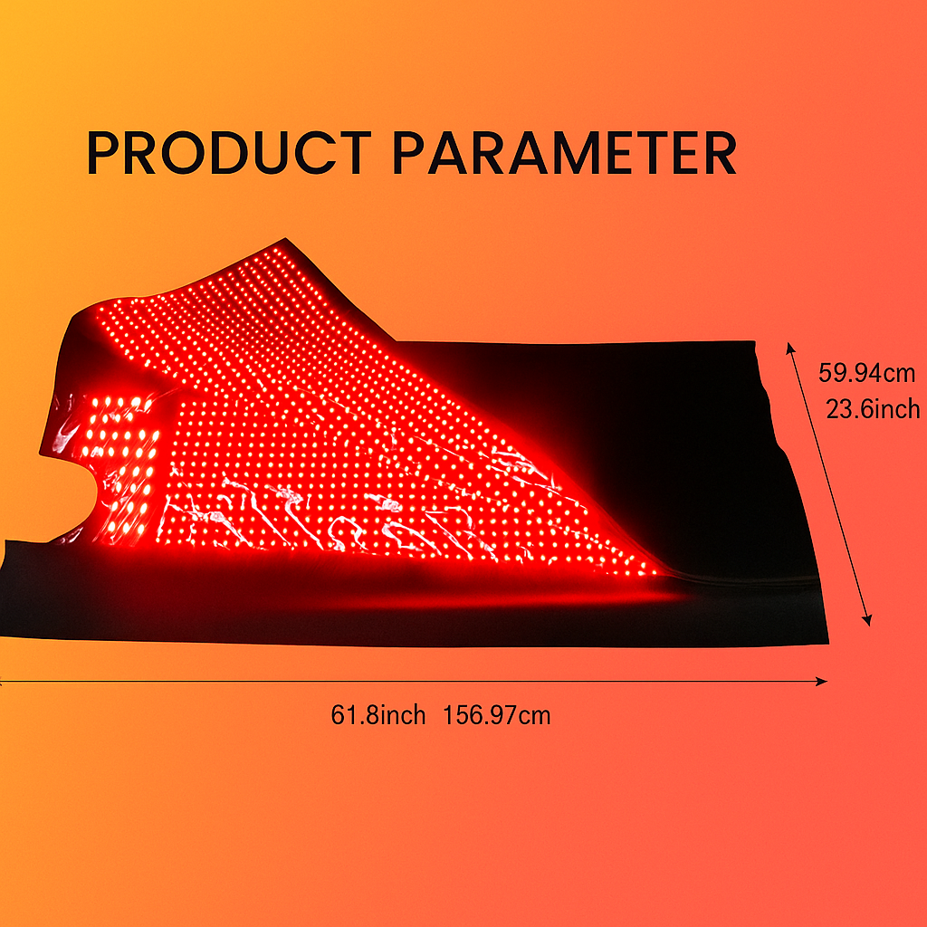 Rødt lys-matte for hele kroppen — 2320 LED-er, 660nm/850nm