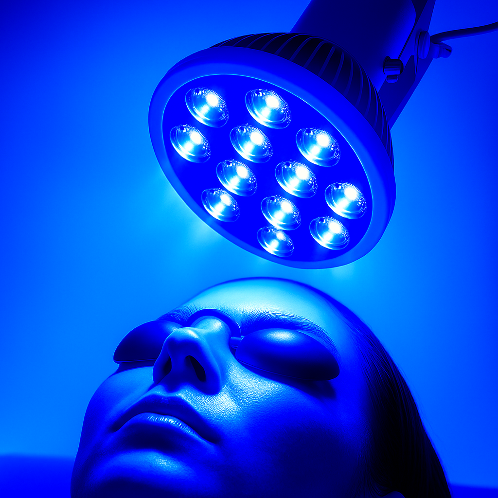 NovaGlow 460nm žárovka pro terapii modrým světlem — LED kosmetická lampa
