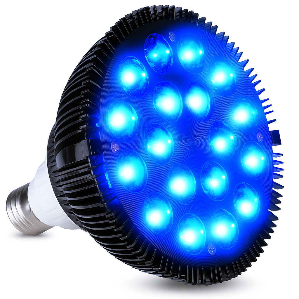 NovaGlow 460nm žárovka pro terapii modrým světlem — LED kosmetická lampa