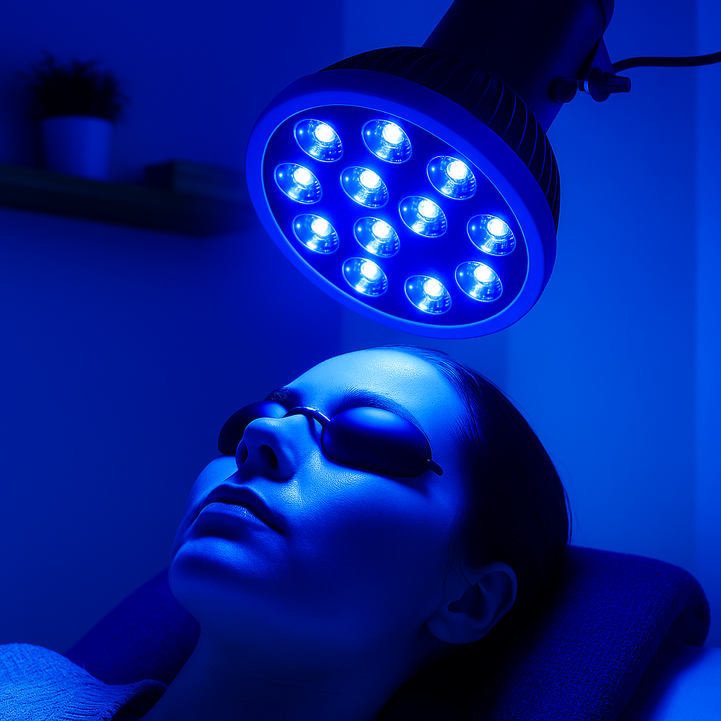 NovaGlow 460nm žárovka pro terapii modrým světlem — LED kosmetická lampa
