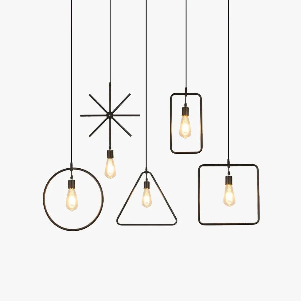 Industriel pendelloftslampe i jern med reb | livraina