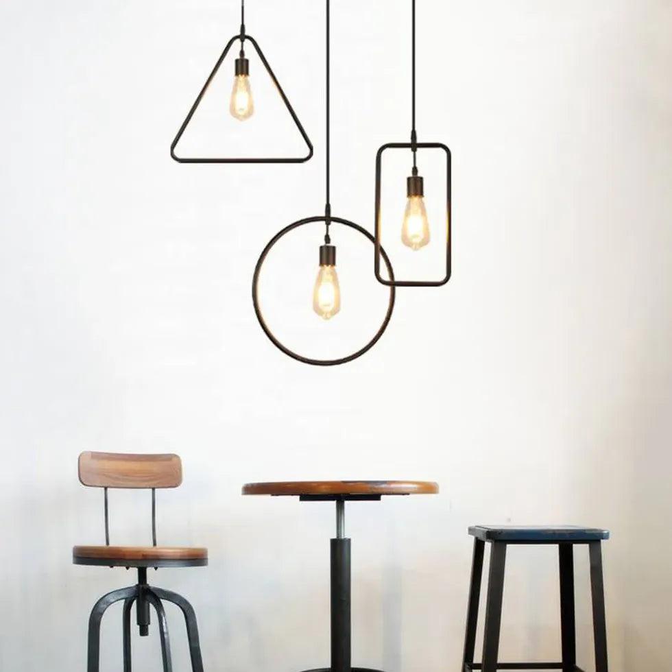 Industriel pendelloftslampe i jern med reb | livraina