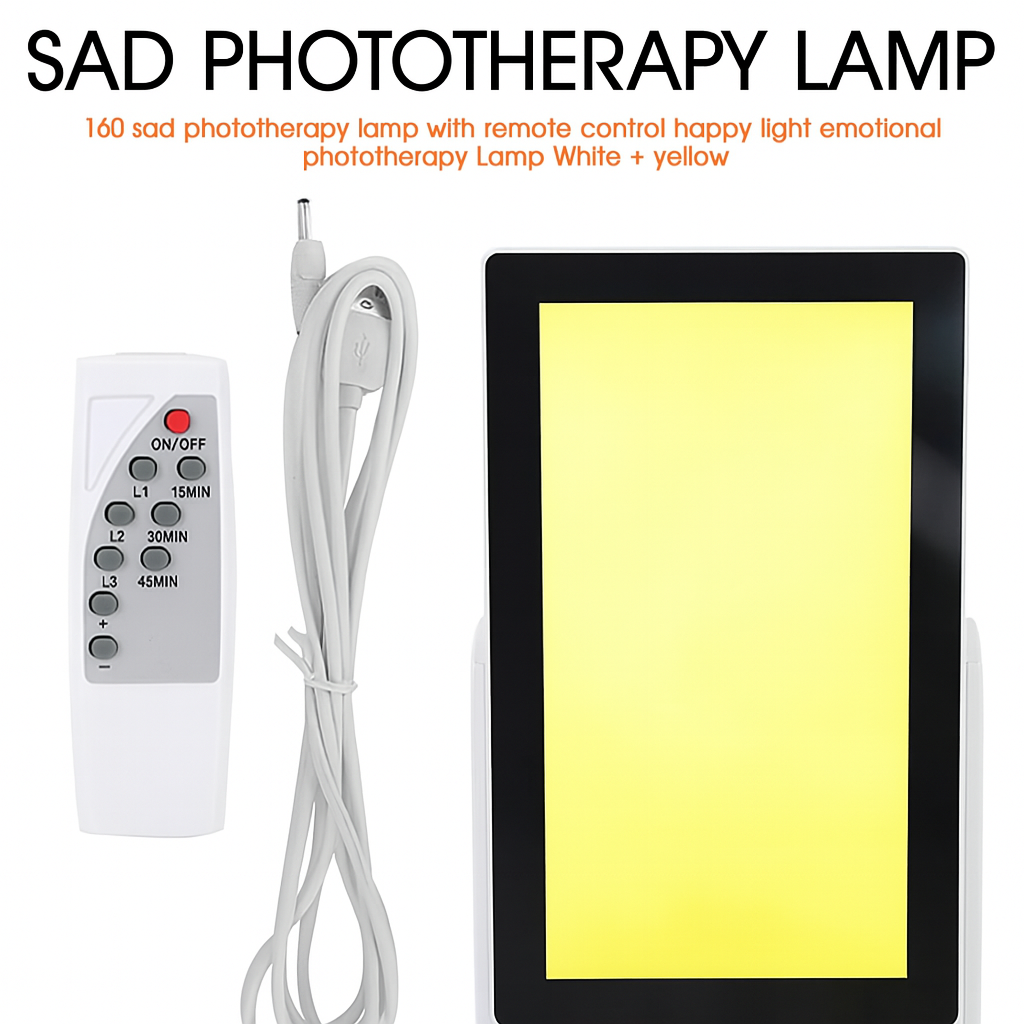 BrightMind lysterapilampe — 35000 lux, 3000K–6500K for SAD