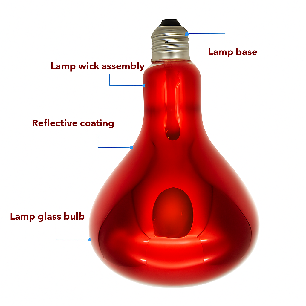 Ampoule de luminothérapie rouge proche infrarouge NovaIR Grade A 250W