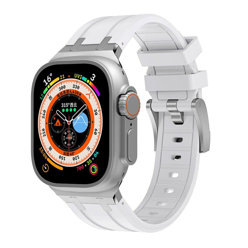 NovaLink tykk silikonrem til Apple Watch — titanadapter