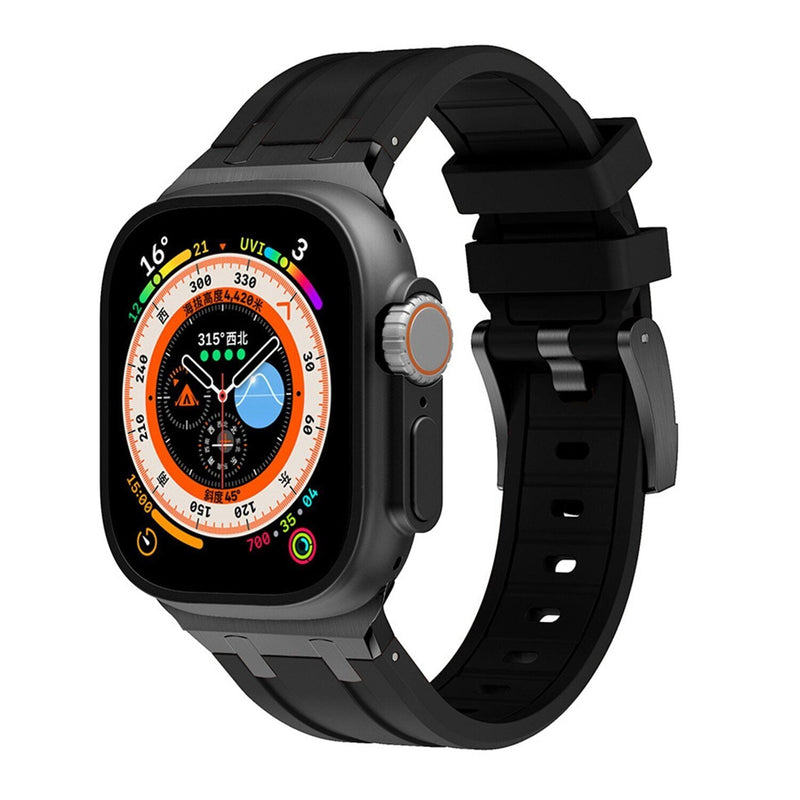 NovaLink tykk silikonrem til Apple Watch — titanadapter