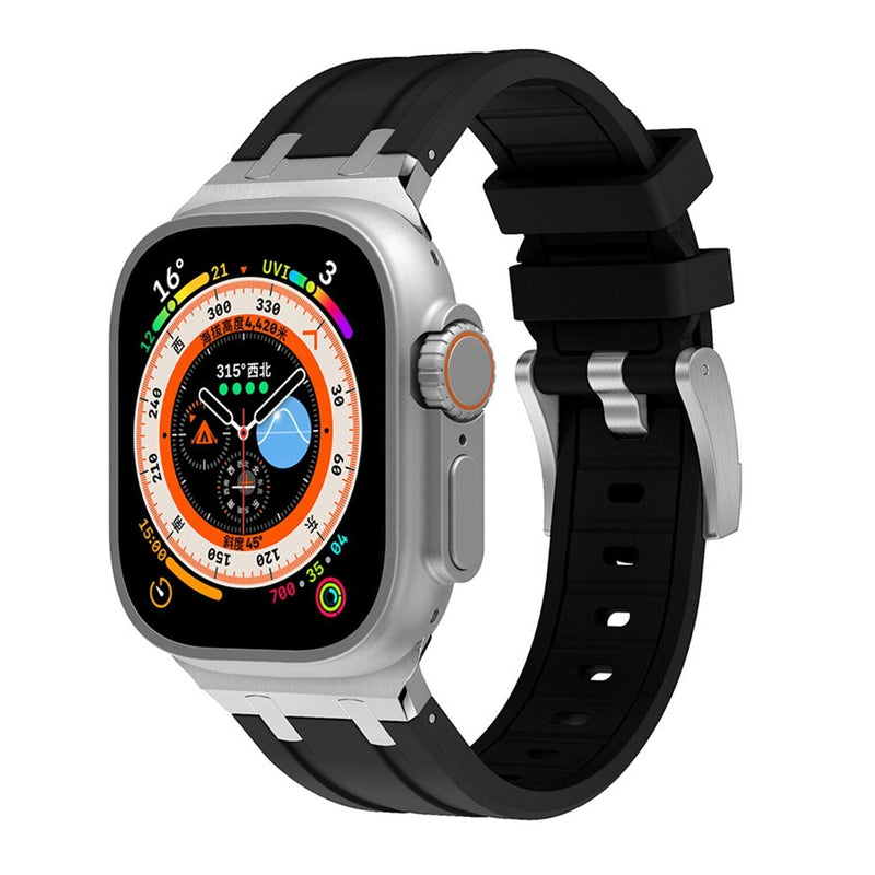 NovaLink tykk silikonrem til Apple Watch — titanadapter