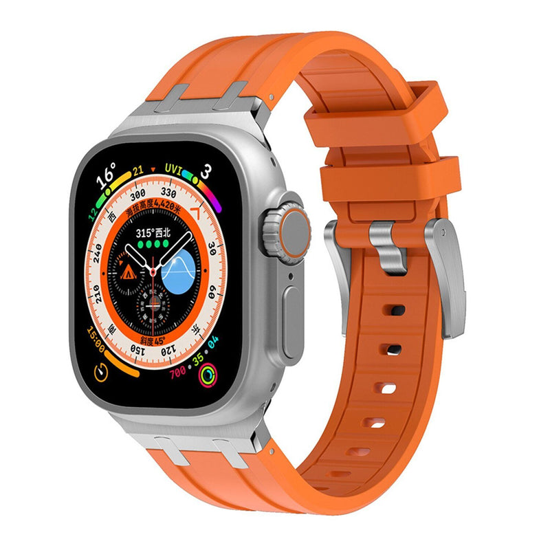NovaLink tykk silikonrem til Apple Watch — titanadapter