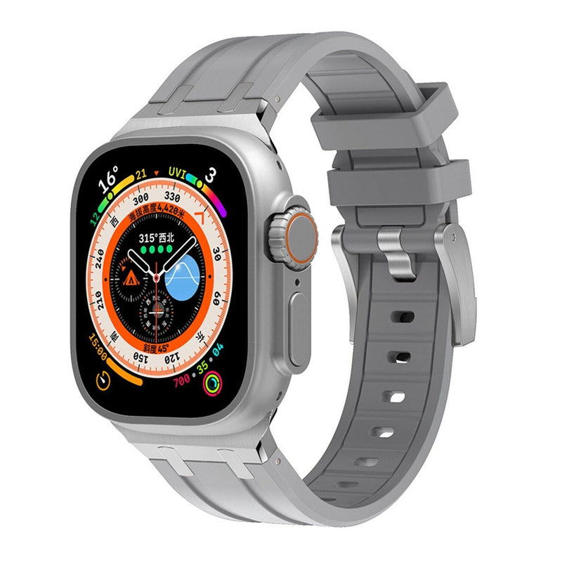 NovaLink tykk silikonrem til Apple Watch — titanadapter