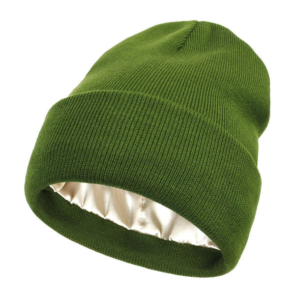 Astra Silk Winter Hat — Wool Blend, Anti-Frizz Hair Protection