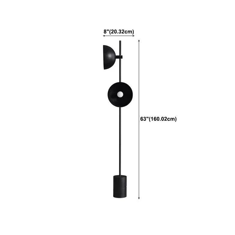 Svart moderne metallgulvlampe til stuen | livraina