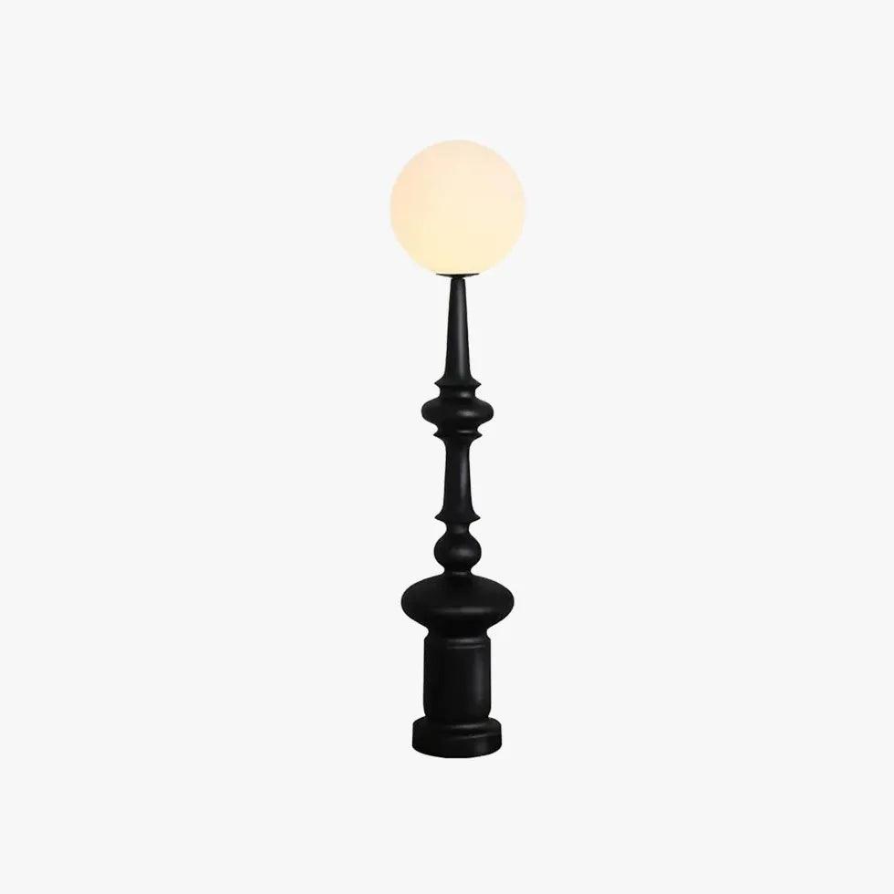 Svart retro romersk søylegulvlampe | livraina