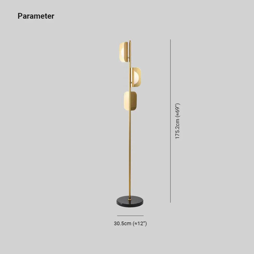 Gulvlampe med nordisk marmorlook til stuen | livraina