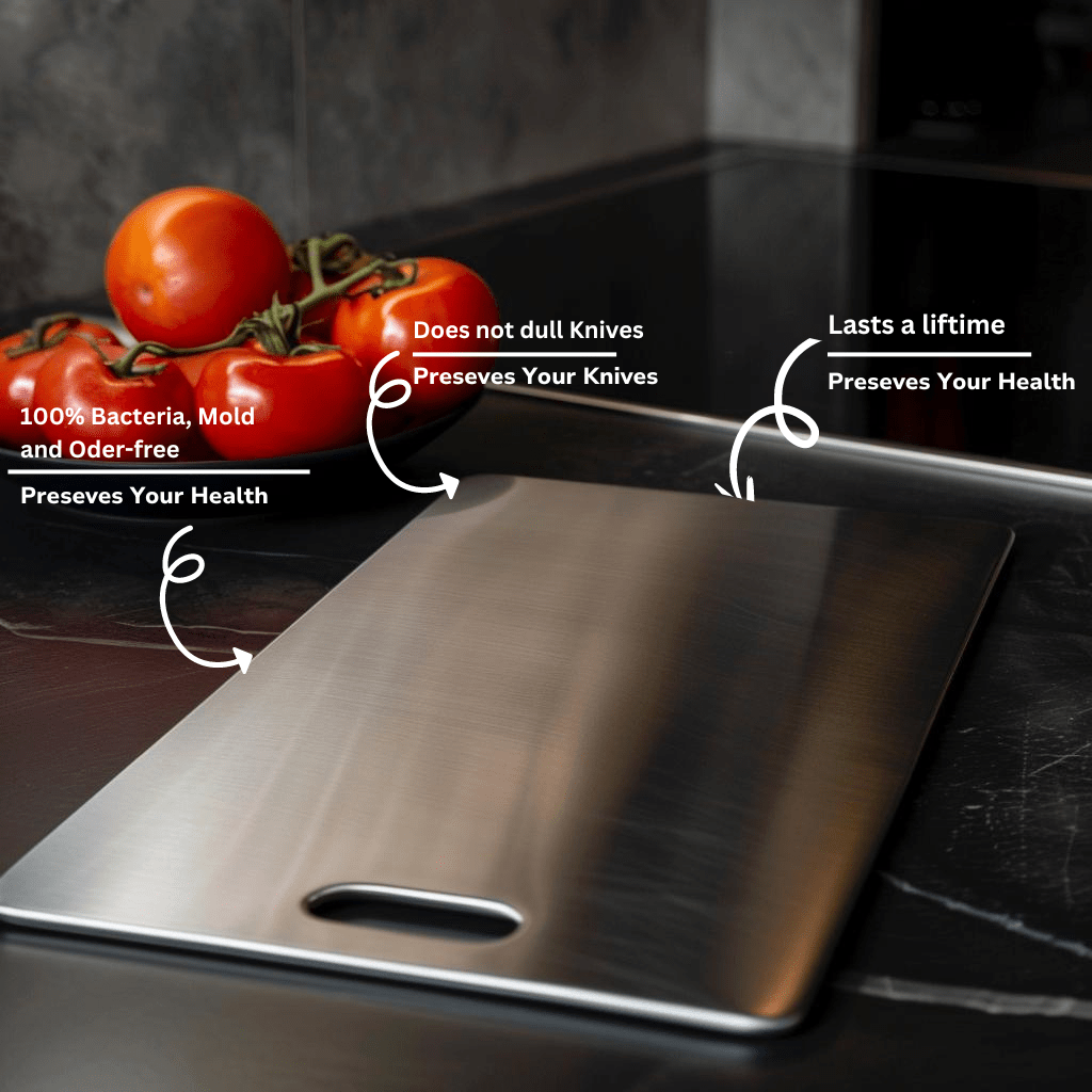 Planche à découper antibactérienne non poreuse PureGuard — compatible avec les couteaux