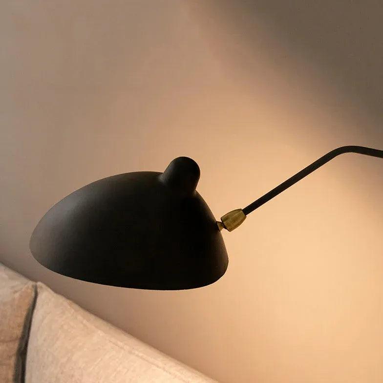 Svart justerbar, kreativ innendørsvegglampe i jern | livraina