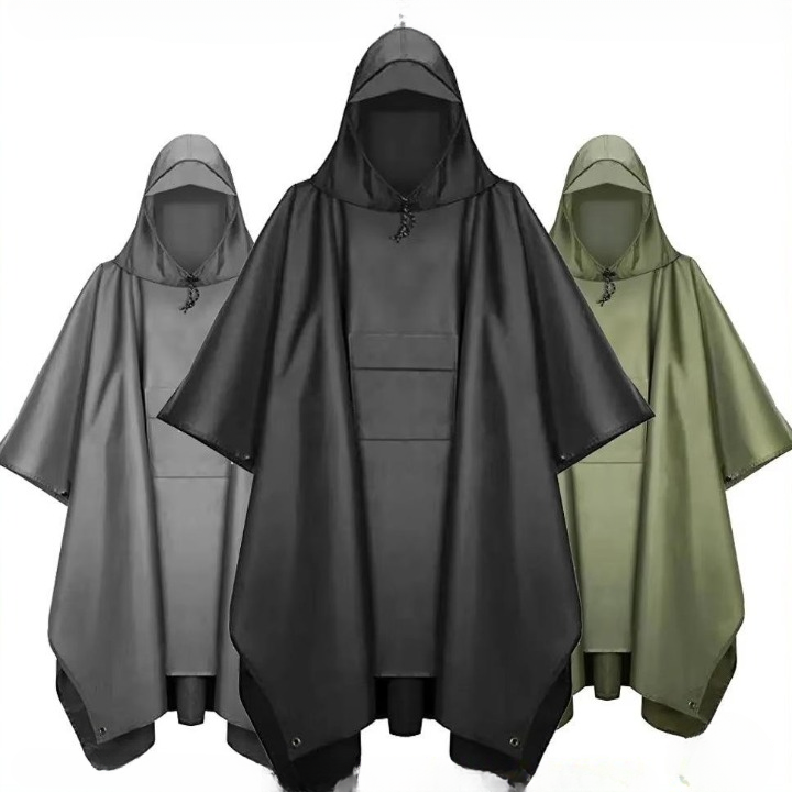 Poncho com capuz multifuncional e impermeável – protetor para lona e saco-cama | livraina