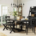 Svart jernlysekrone med seks lys og grendesign i industriell stil | livraina